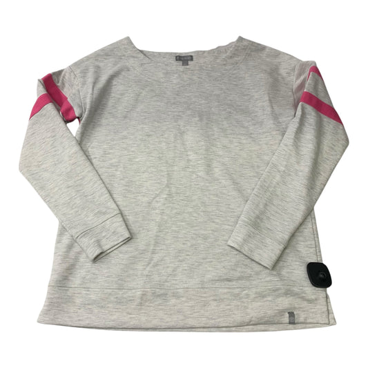 Sweatshirt Crewneck By Talbots In Grey & Pink, Size: S