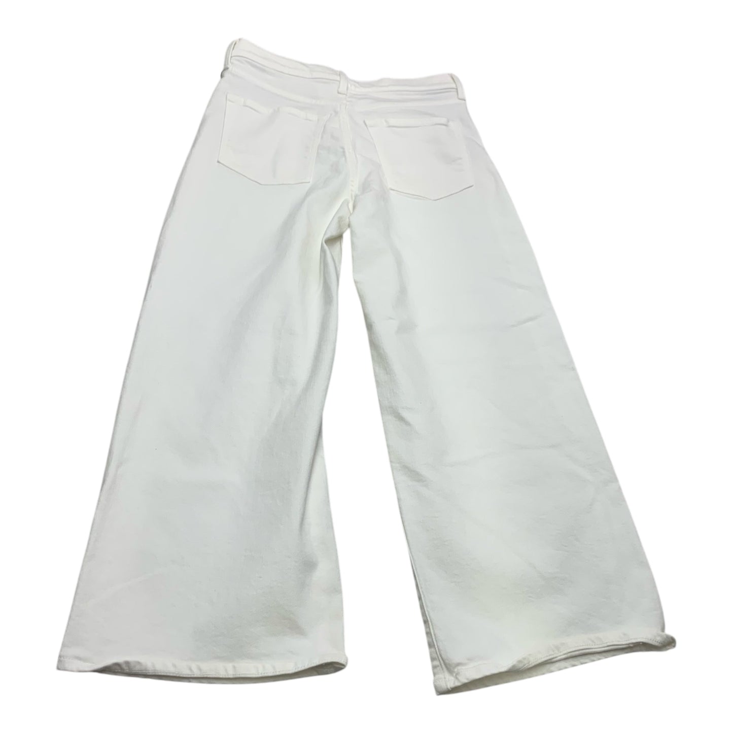 Jeans Wide Leg By Banana Republic In White Denim, Size: 2