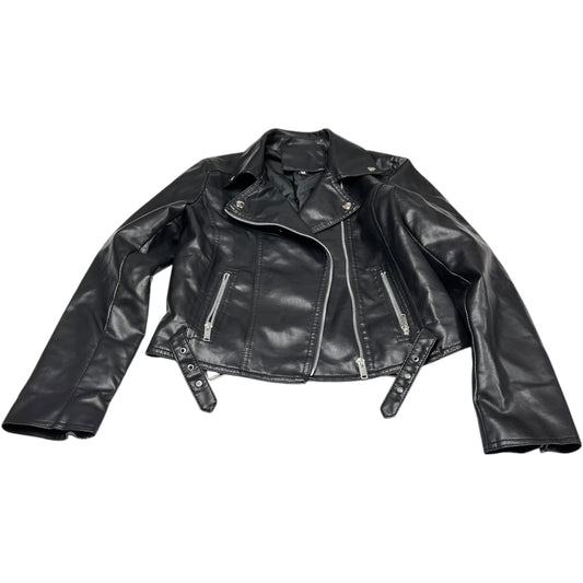 Jacket Moto By Shein In Black, Size: M