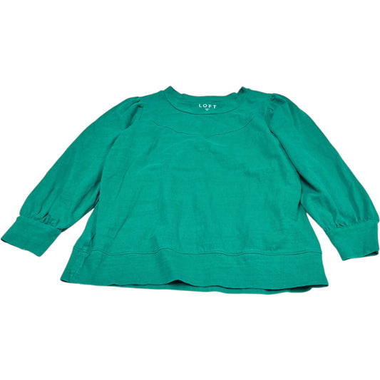 Top Long Sleeve By Loft In Green, Size: L