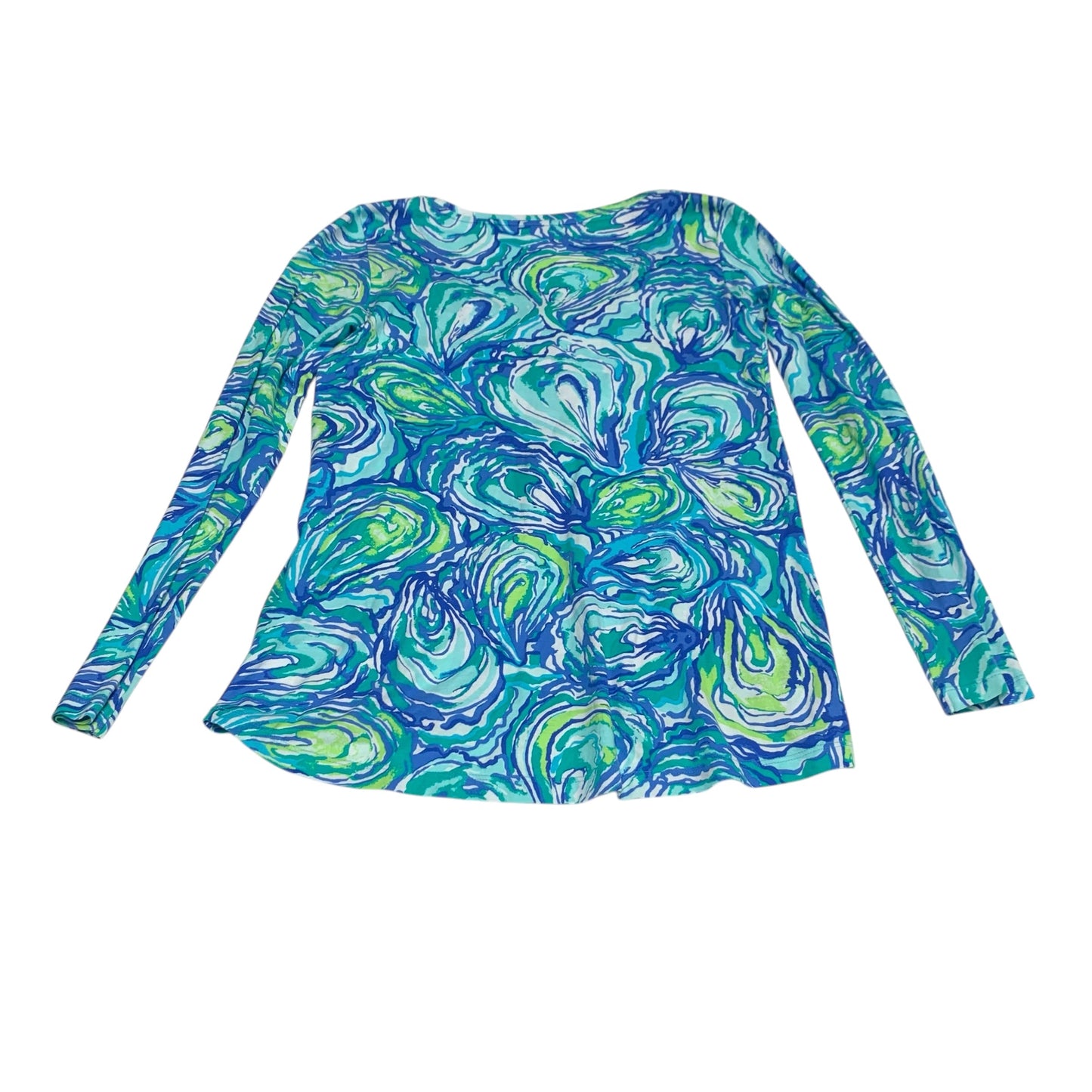 Top Long Sleeve Designer By Lilly Pulitzer In Blue & Green, Size: Xxs