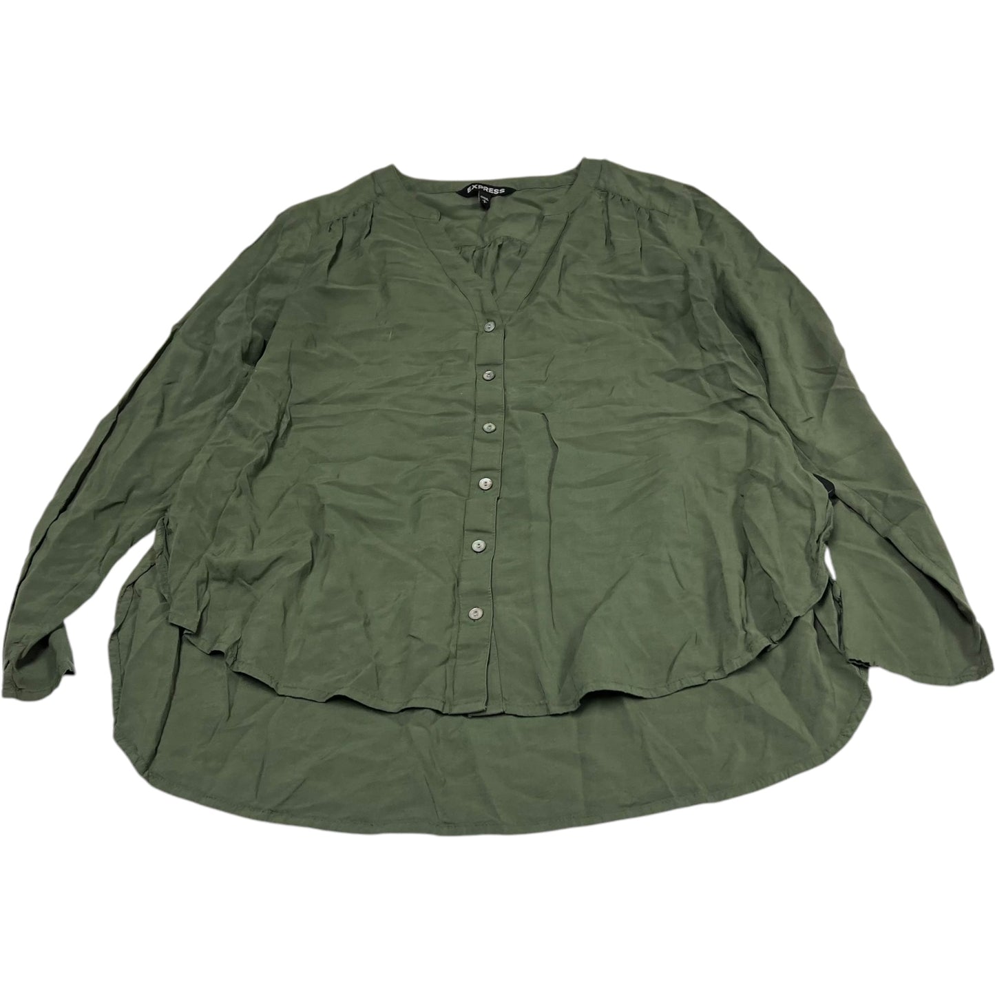 Top Long Sleeve By Express In Green, Size: S