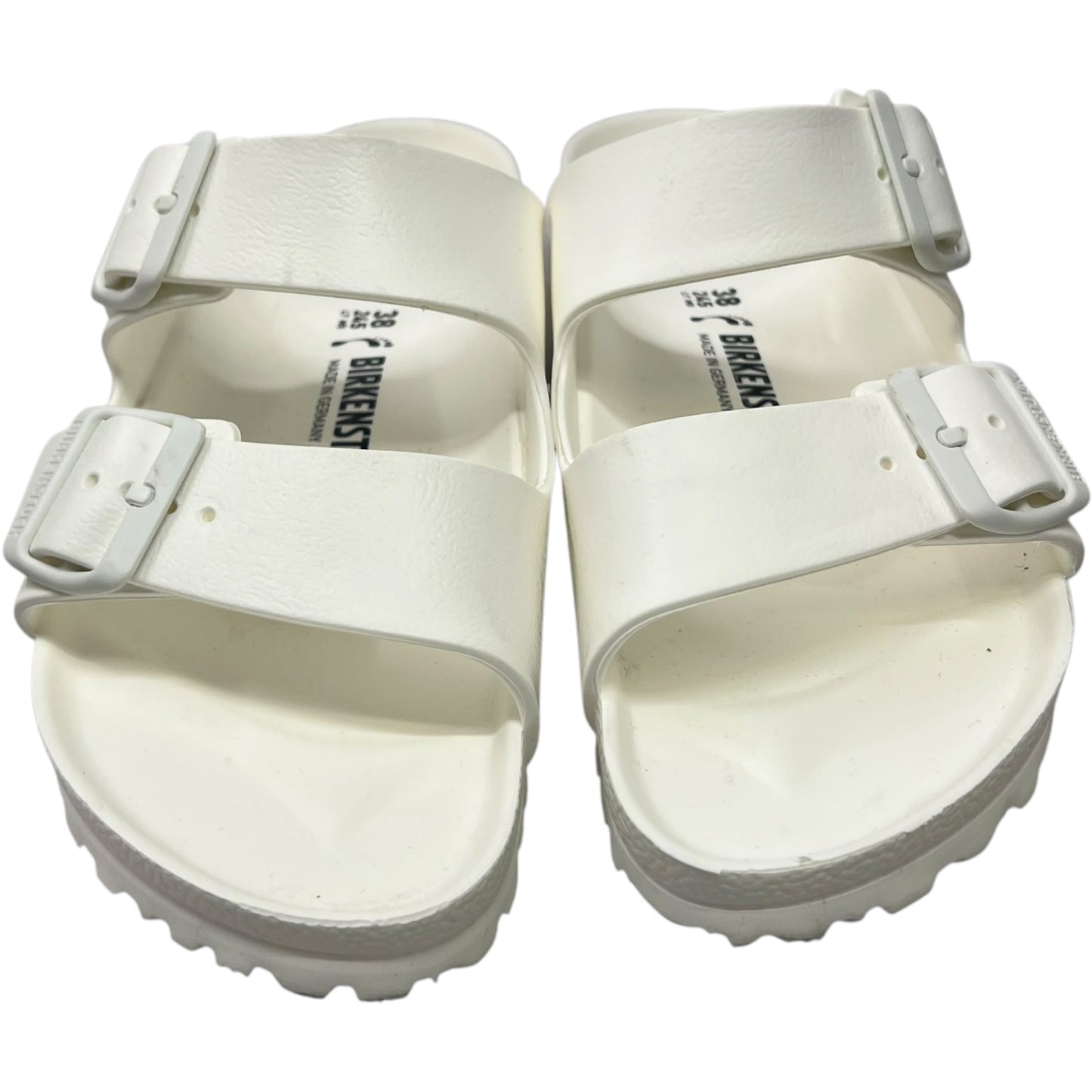 Sandals Flats By Birkenstock In White, Size: 7