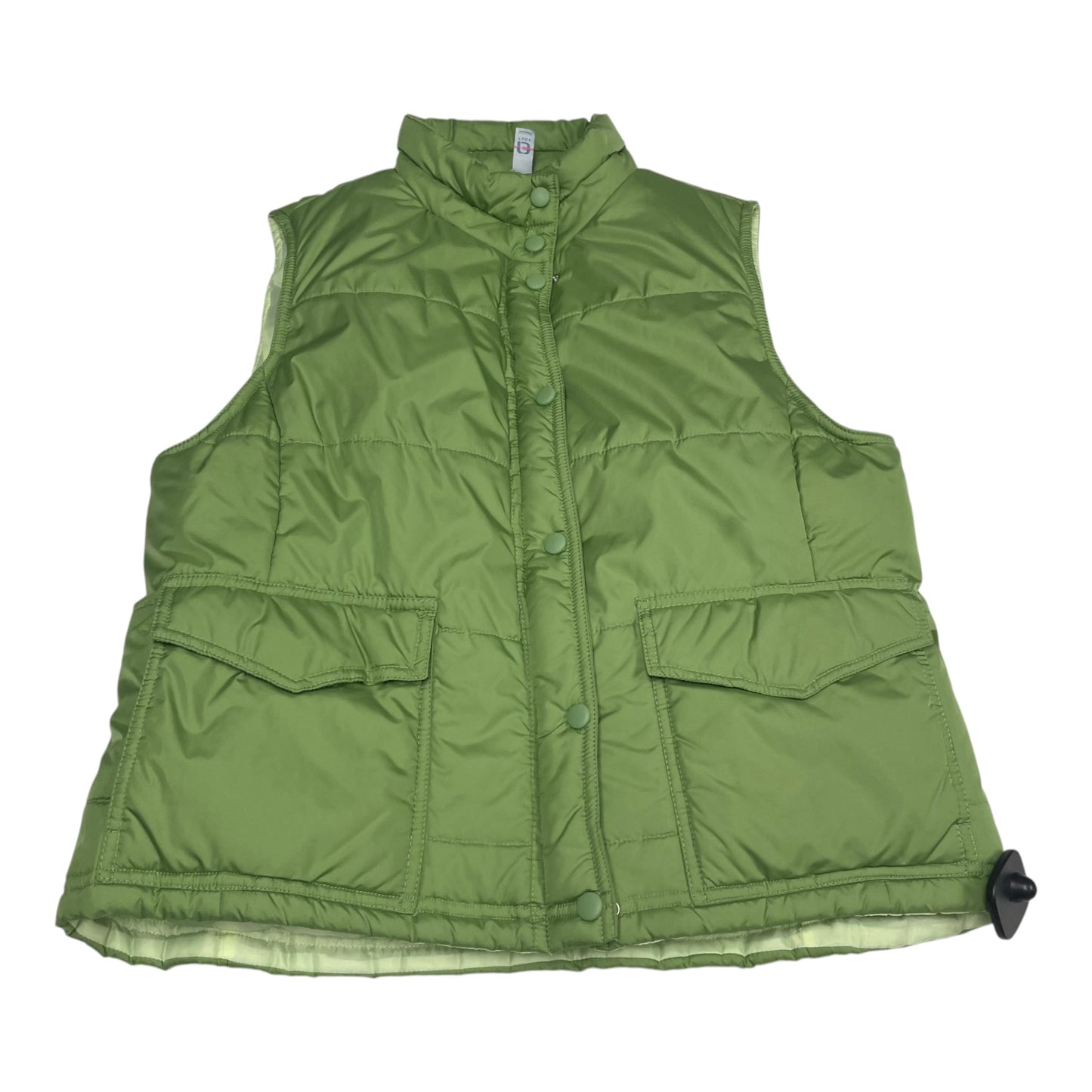 Vest Puffer & Quilted By Fuda In Green, Size: L