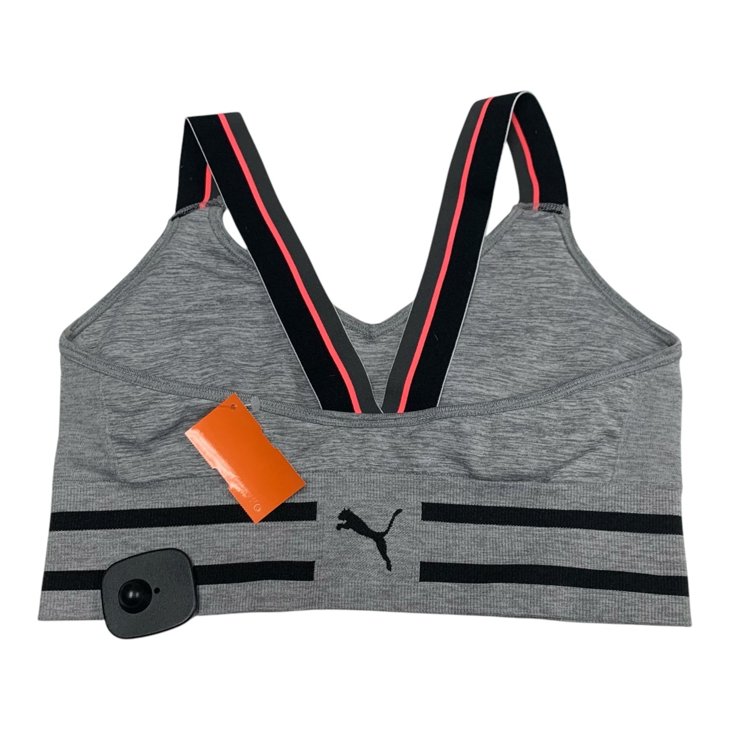 Athletic Bra By Puma In Grey, Size: M