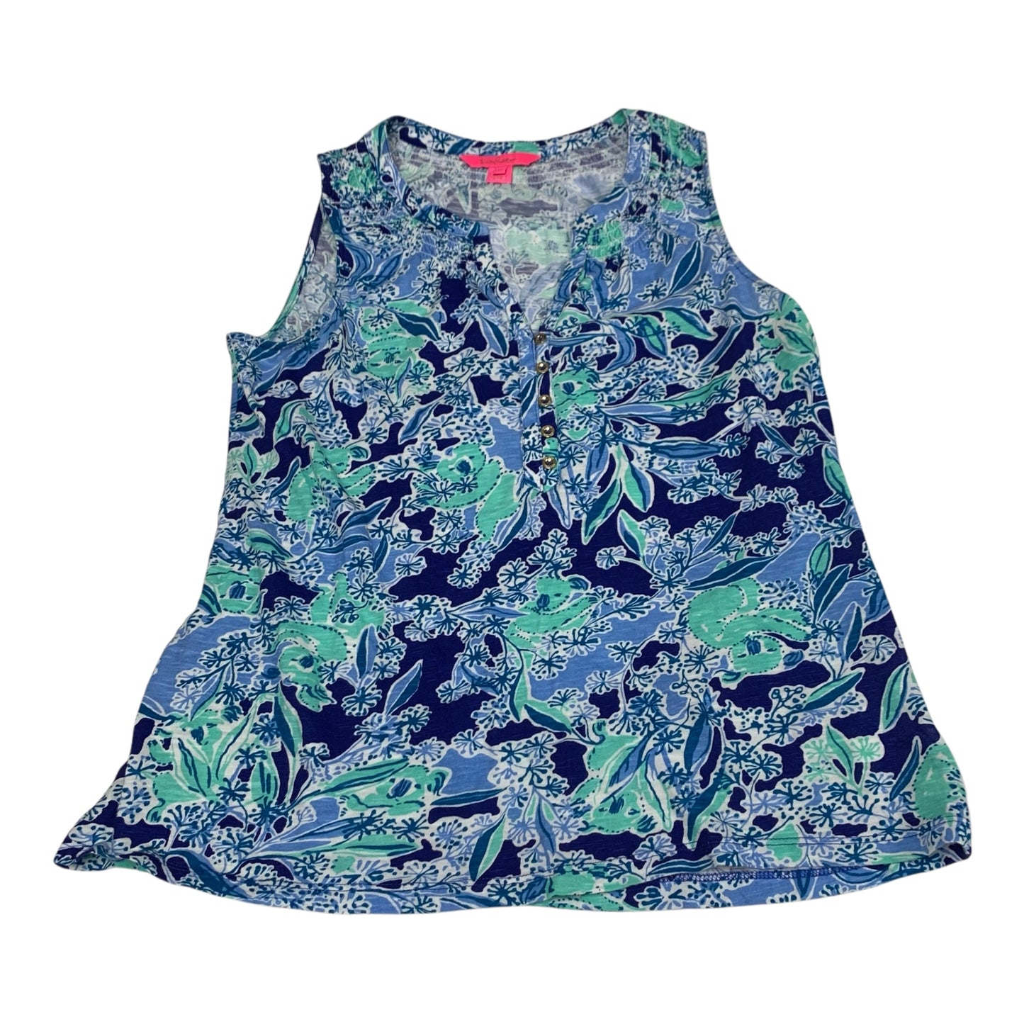 Top Sleeveless Designer By Lilly Pulitzer In Blue, Size: M