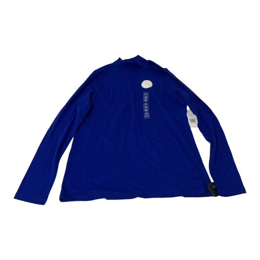 Top Long Sleeve Basic By Kim Rogers In Blue, Size: M