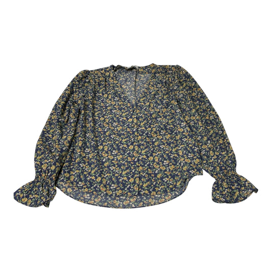 Blouse Long Sleeve By Acoa In Floral Print, Size: S