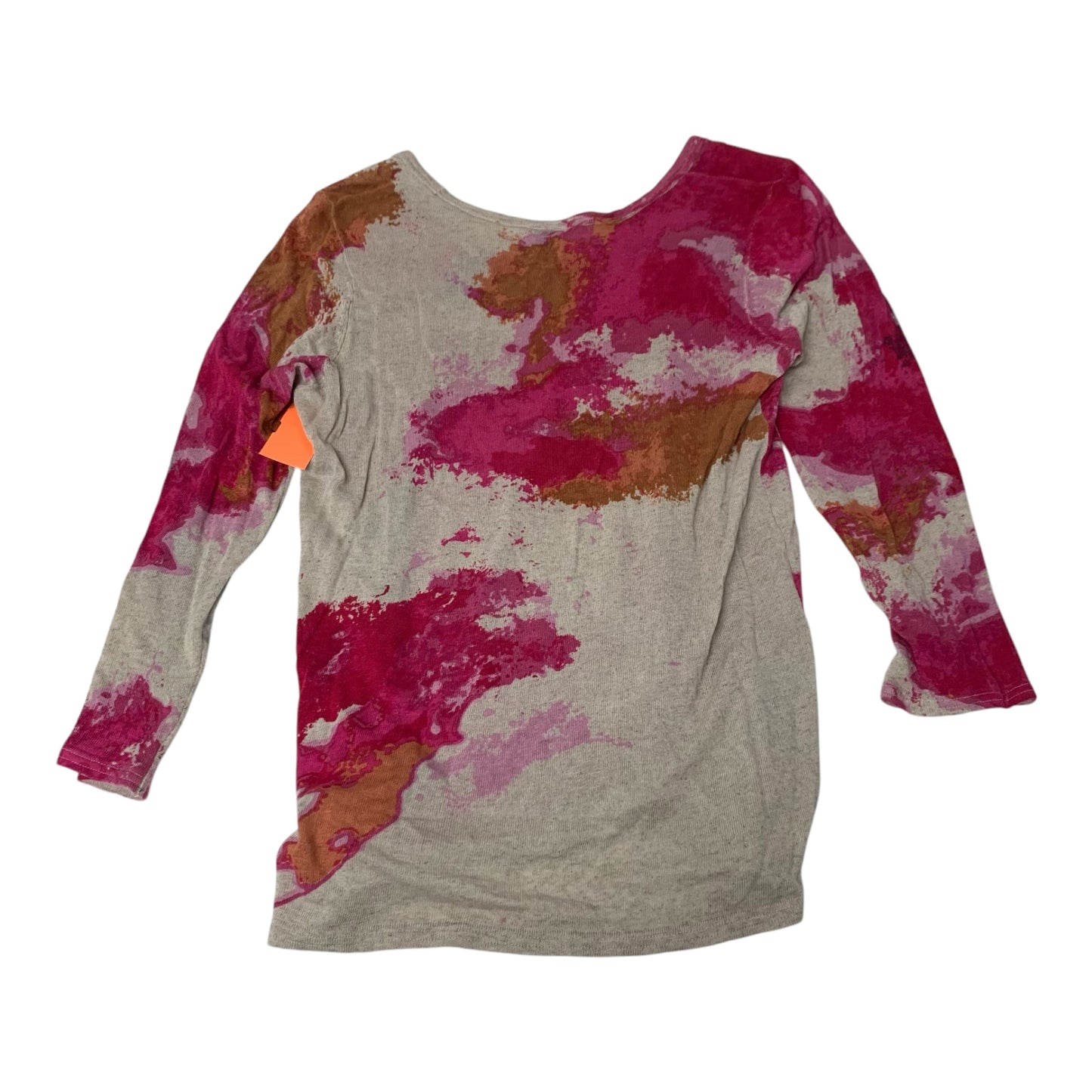 Top Long Sleeve By Nic + Zoe In Grey & Pink, Size: M