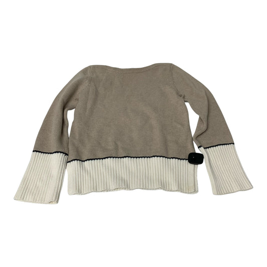 Sweater By Ann Taylor In Tan & White, Size: S