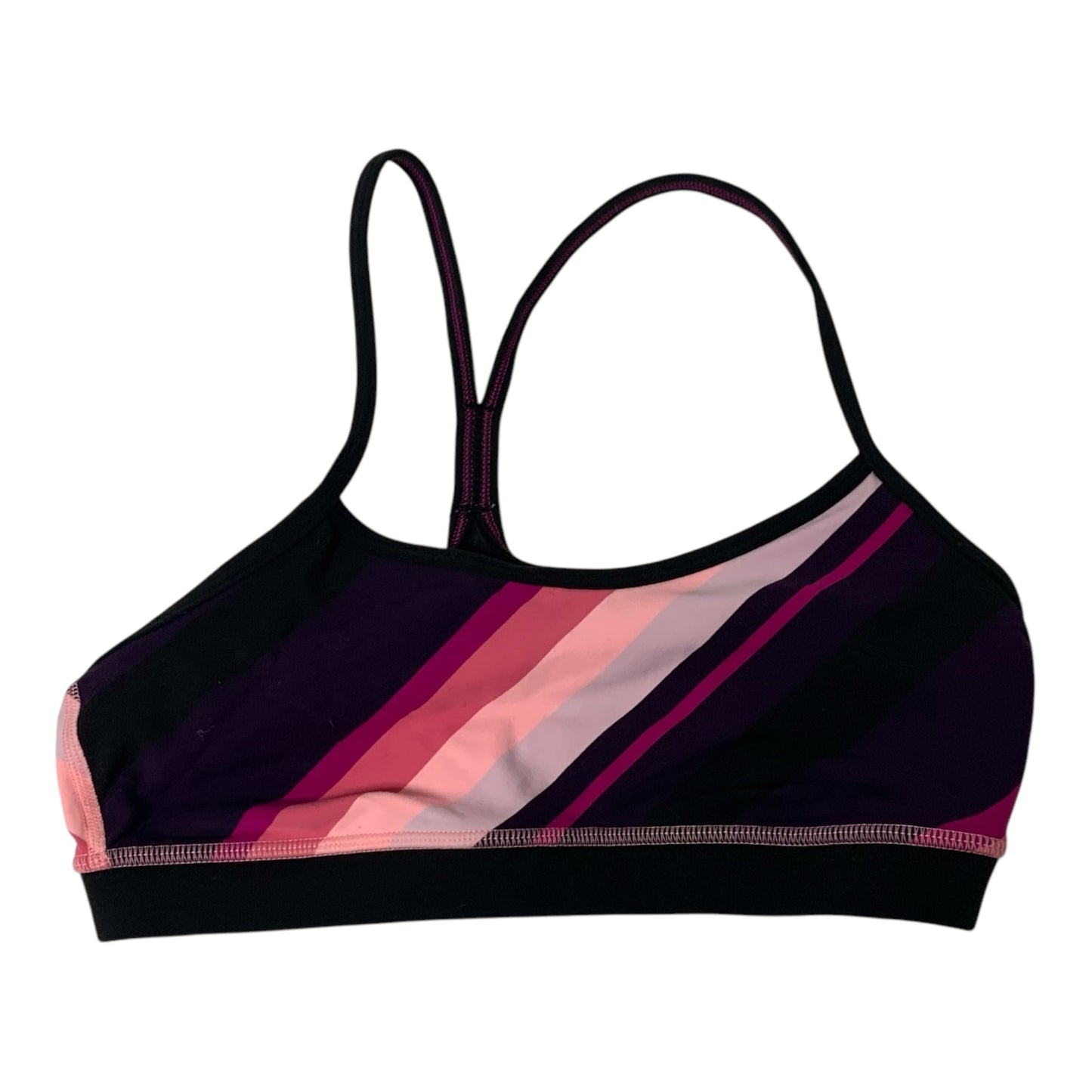 Athletic Bra By Lululemon In Black & Purple, Size: M