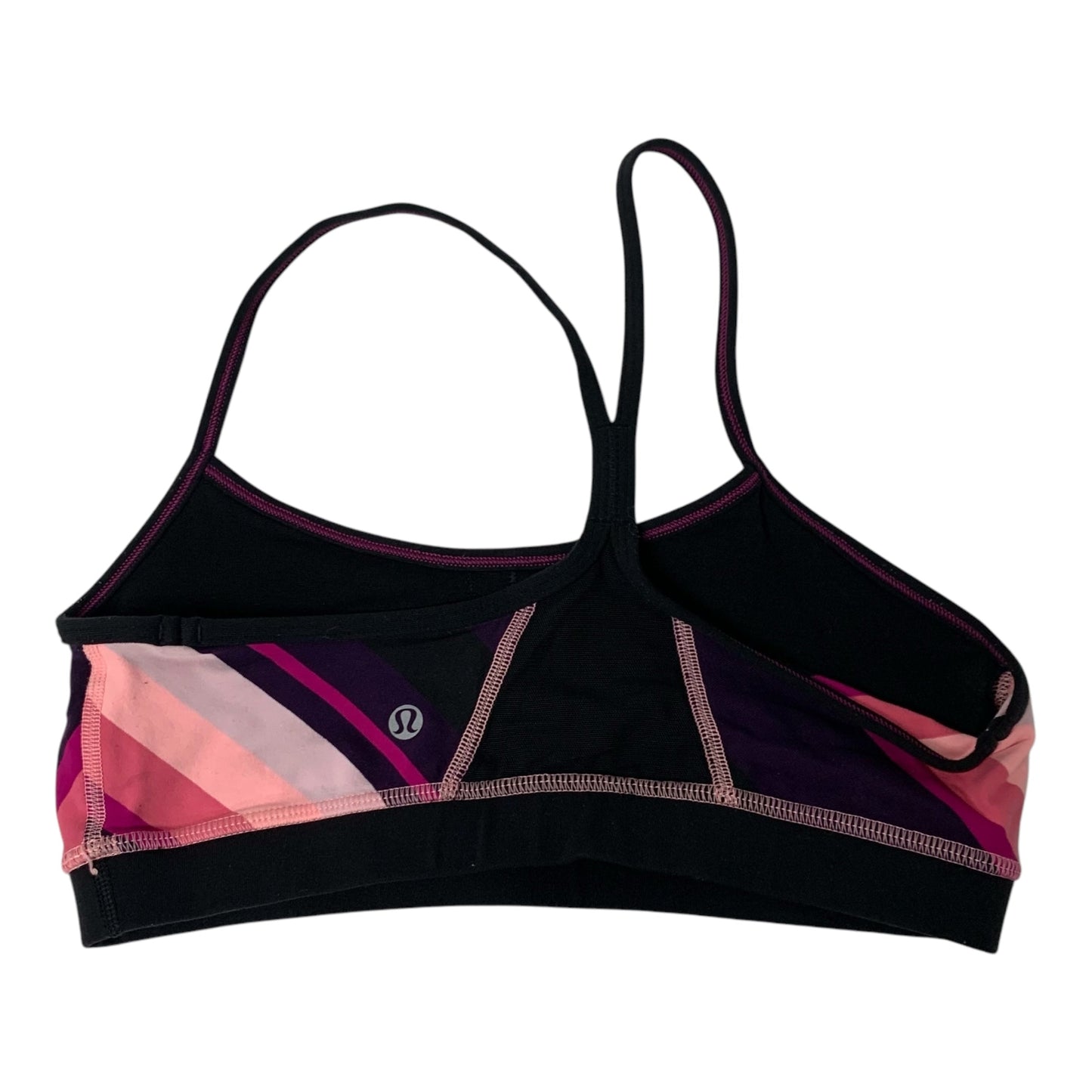 Athletic Bra By Lululemon In Black & Purple, Size: M