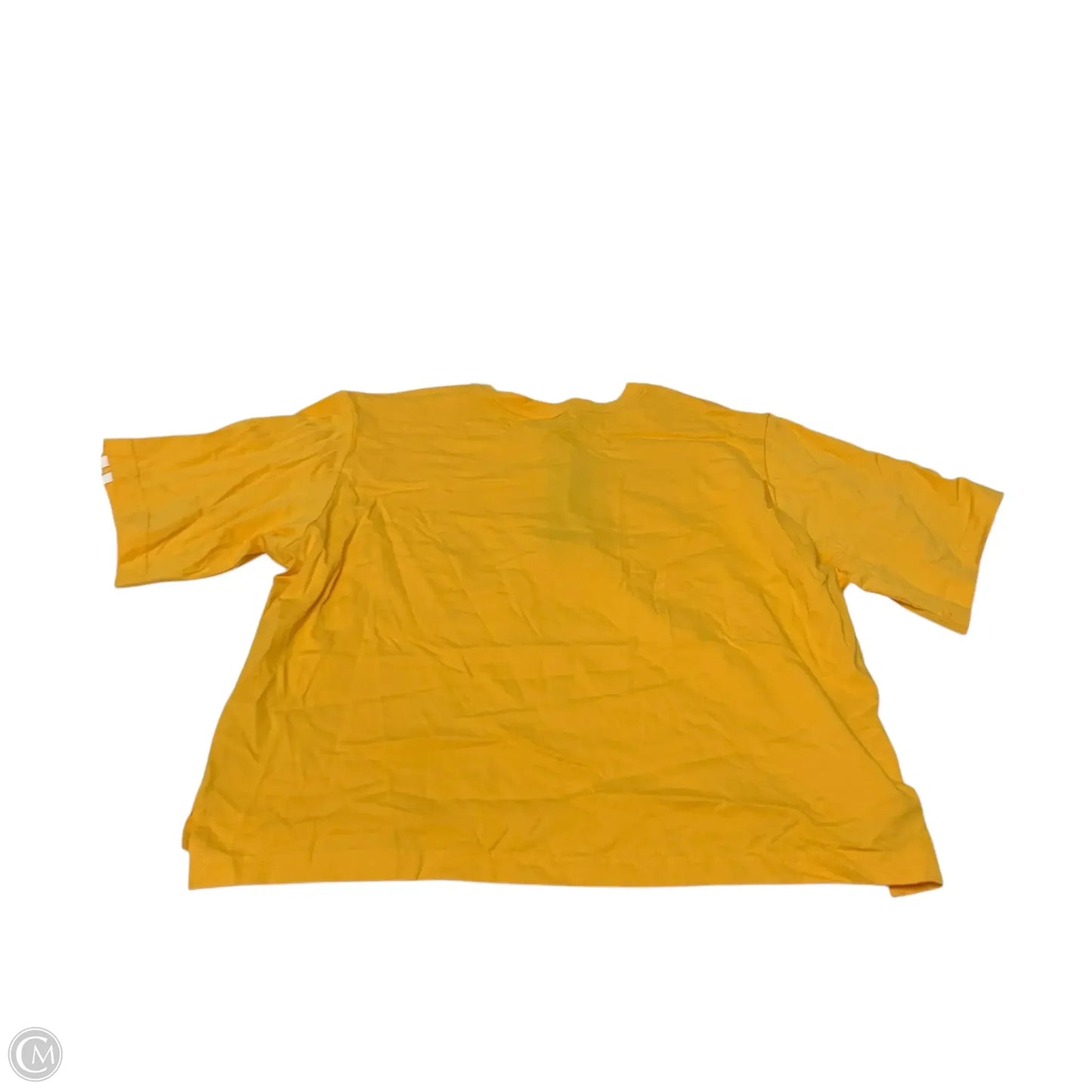 Athletic Top Short Sleeve By Adidas In Yellow, Size: Xl