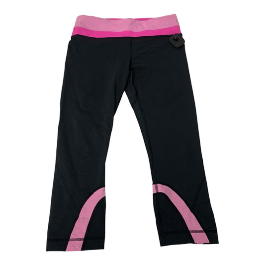 Athletic Leggings Capris By Lululemon In Black & Pink, Size: S