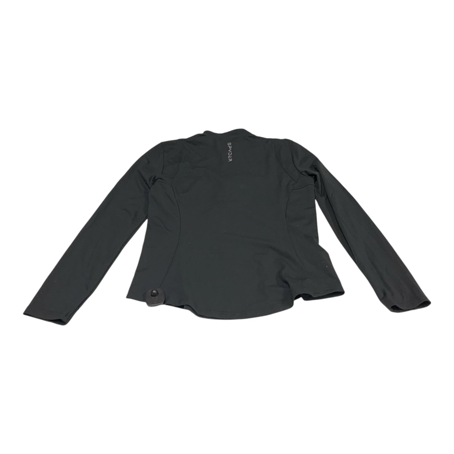 Athletic Top Long Sleeve Collar By Spyder In Black, Size: L