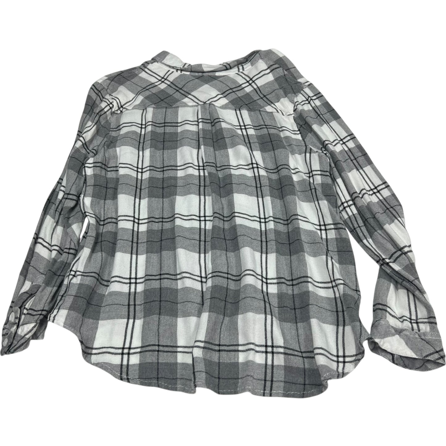 Top Long Sleeve By Beachlunchlounge In Plaid Pattern, Size: Xl