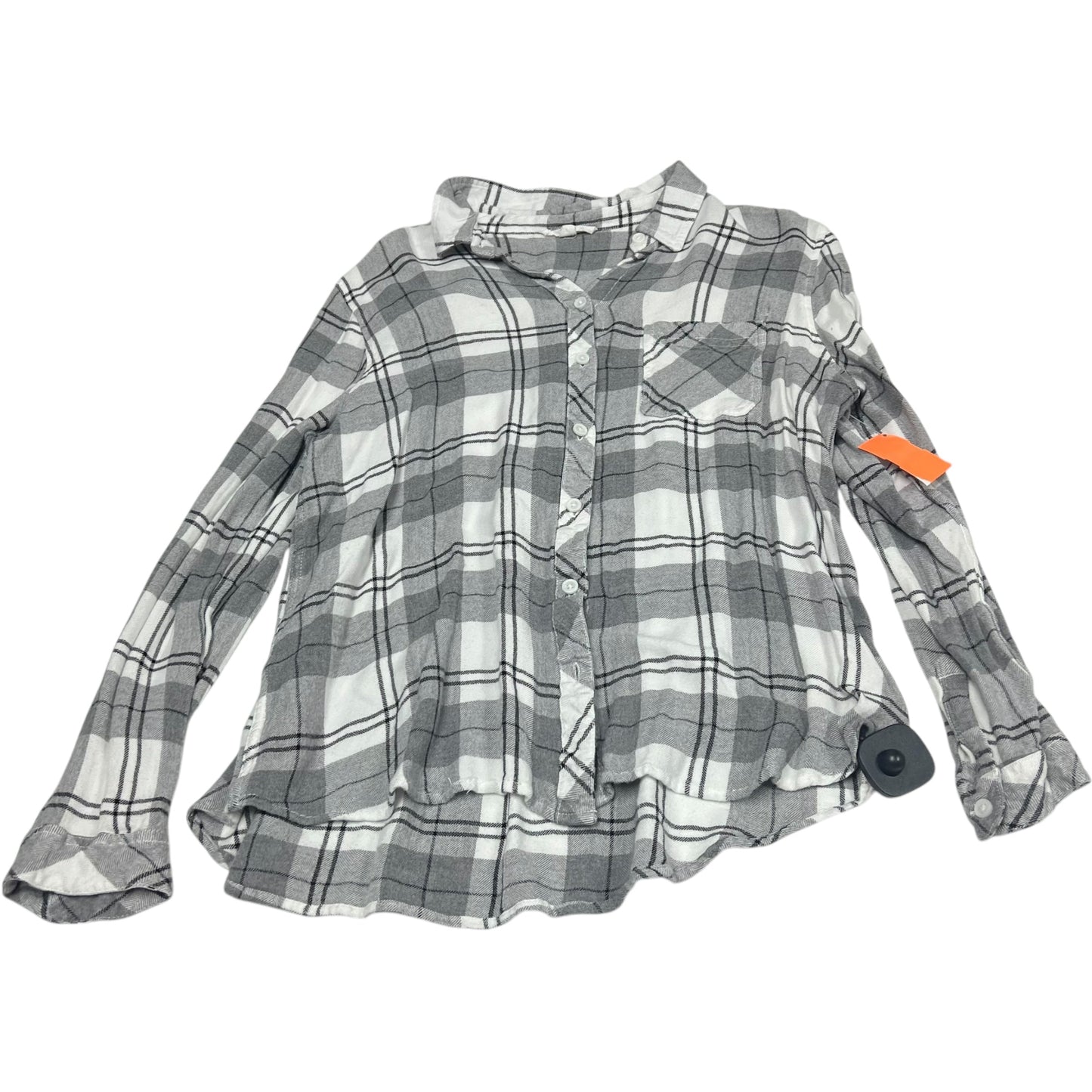 Top Long Sleeve By Beachlunchlounge In Plaid Pattern, Size: Xl