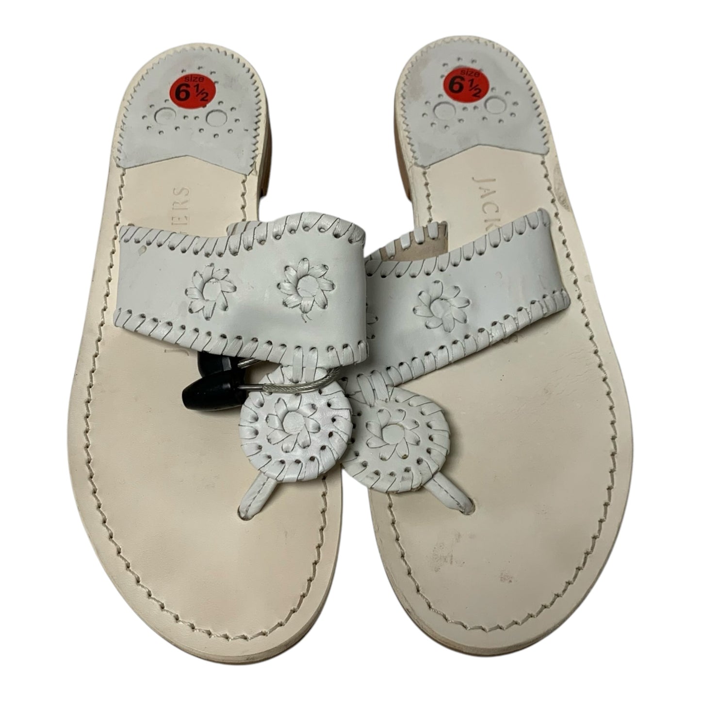 Sandals Designer By Jack Rogers In White, Size: 6.5