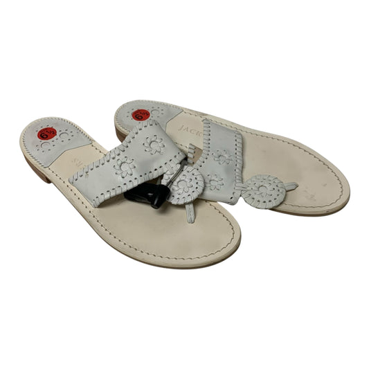 Sandals Designer By Jack Rogers In White, Size: 6.5