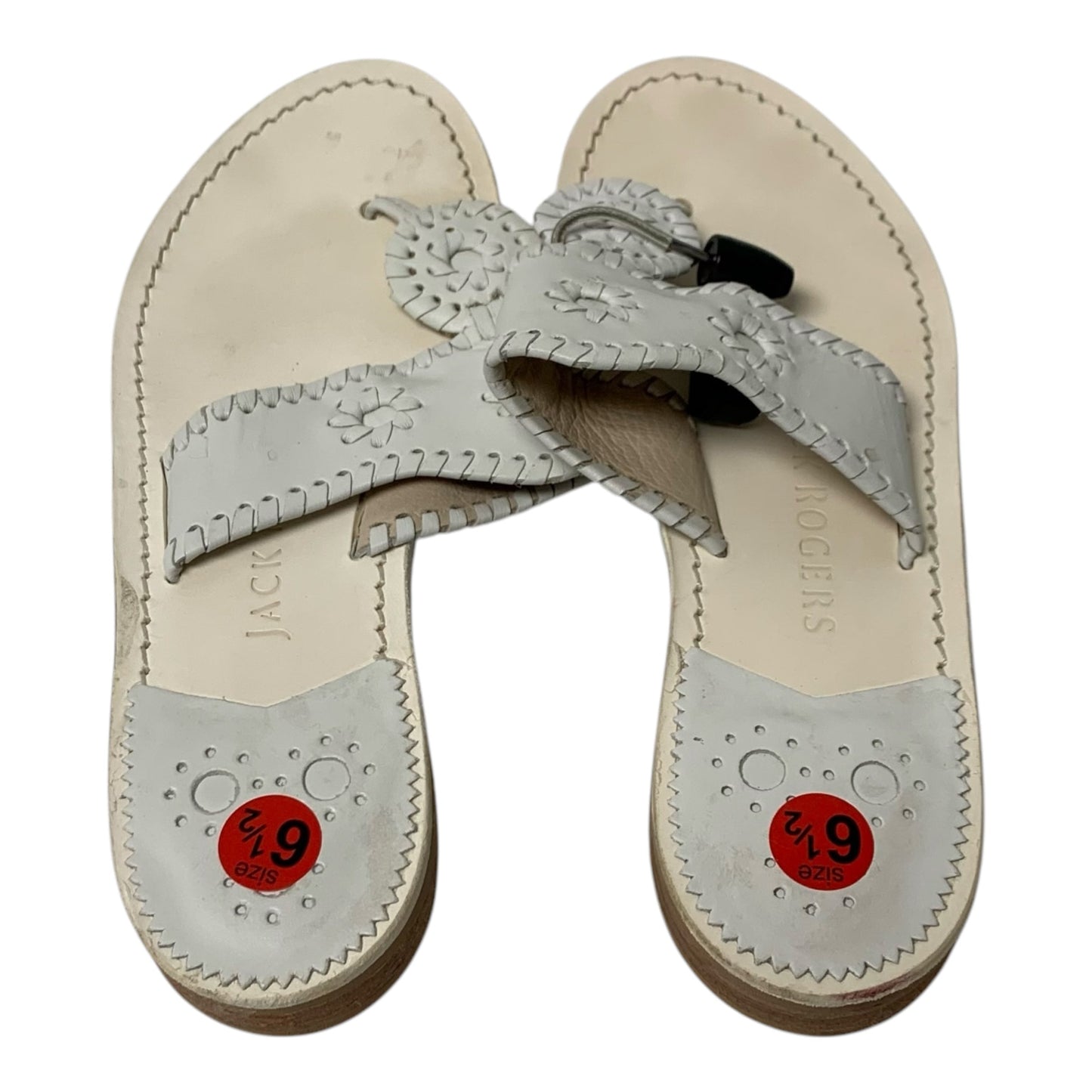 Sandals Designer By Jack Rogers In White, Size: 6.5