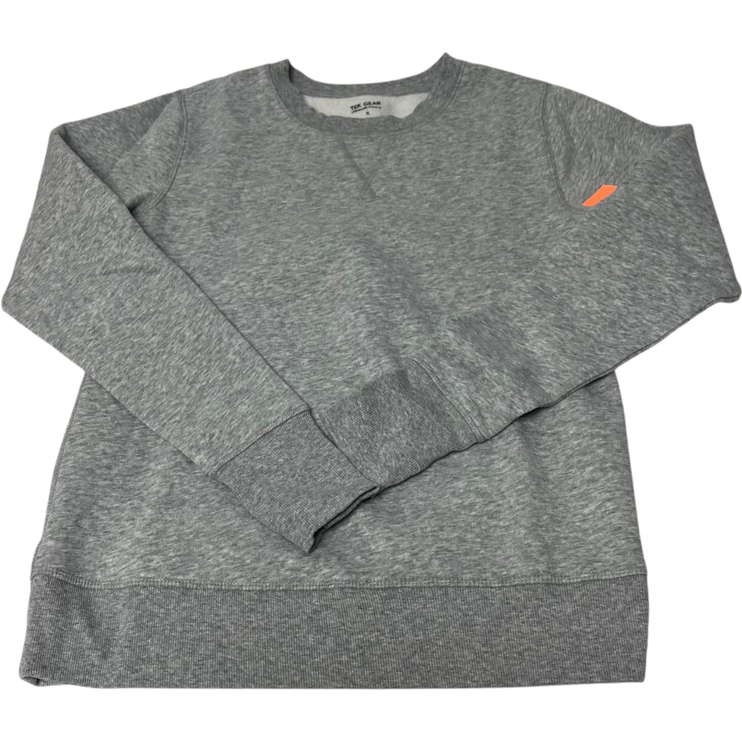 Athletic Top Long Sleeve Crewneck By Tek Gear In Grey, Size: S