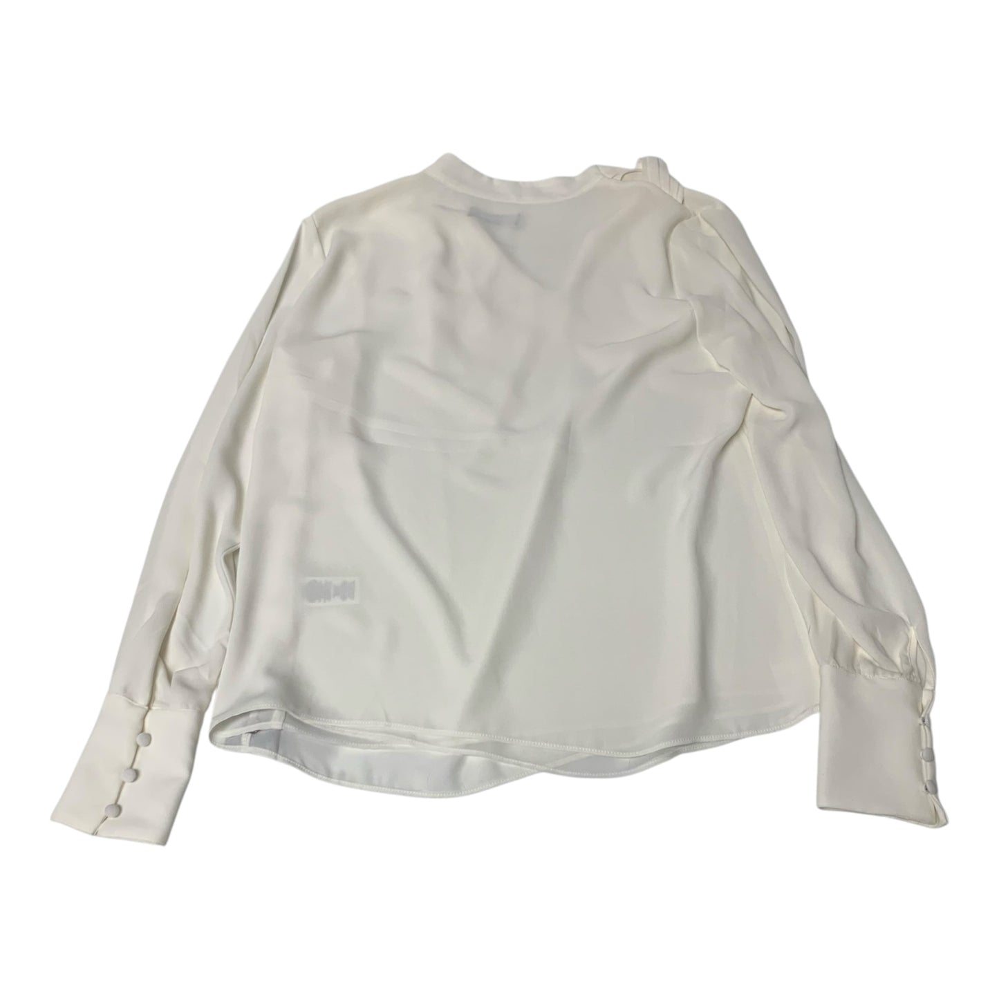 Blouse Long Sleeve By Tahari By Arthur Levine In Cream, Size: M