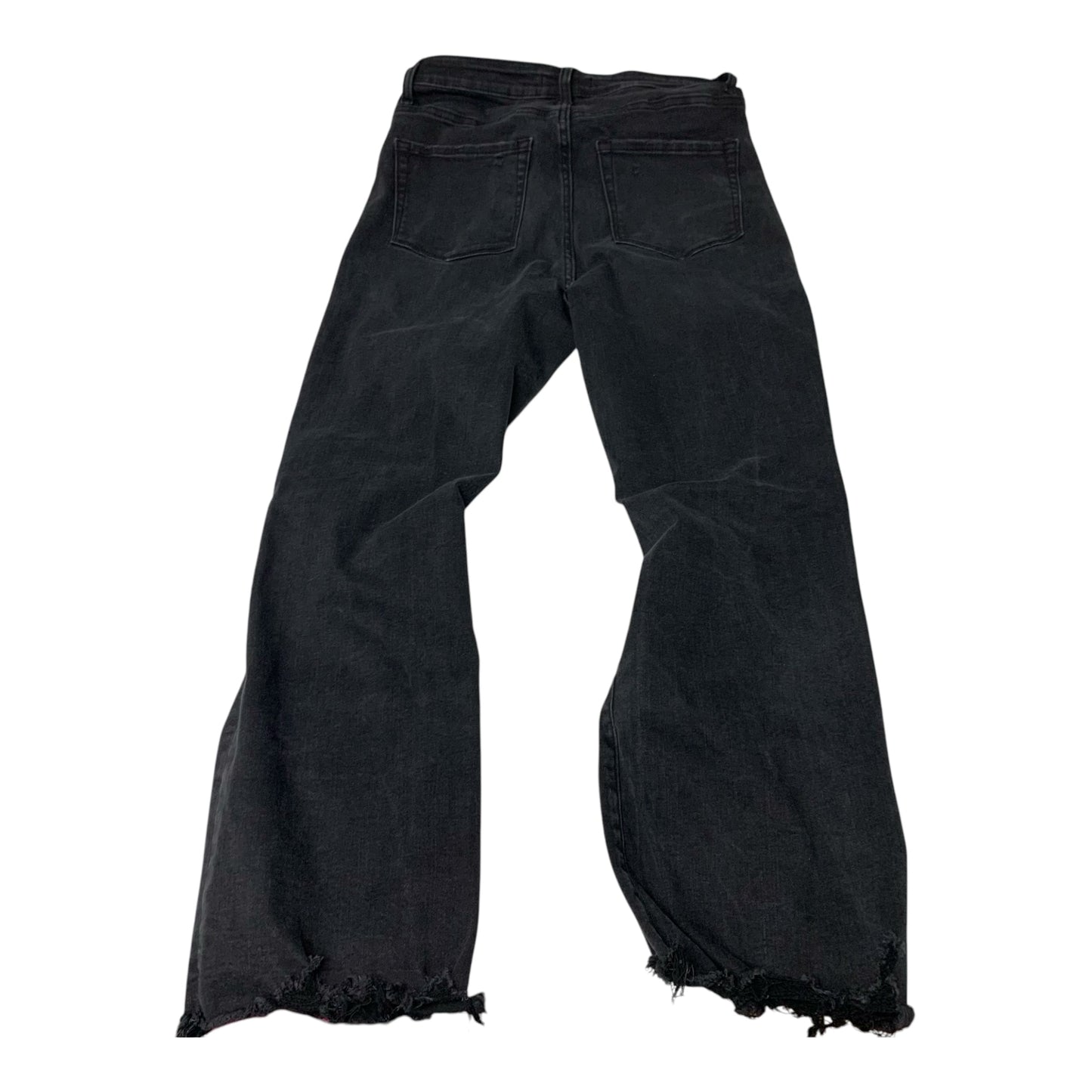 Jeans Straight By Zenana Outfitters In Black Denim, Size: L