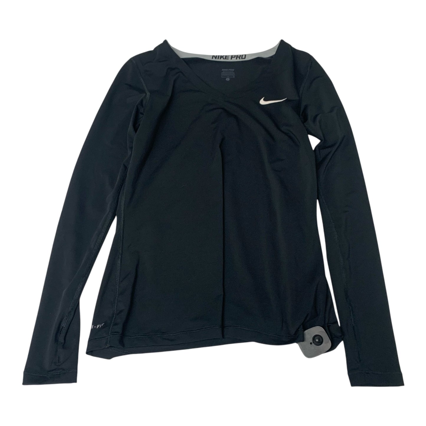 Athletic Top Long Sleeve Crewneck By Nike Apparel In Black, Size: L