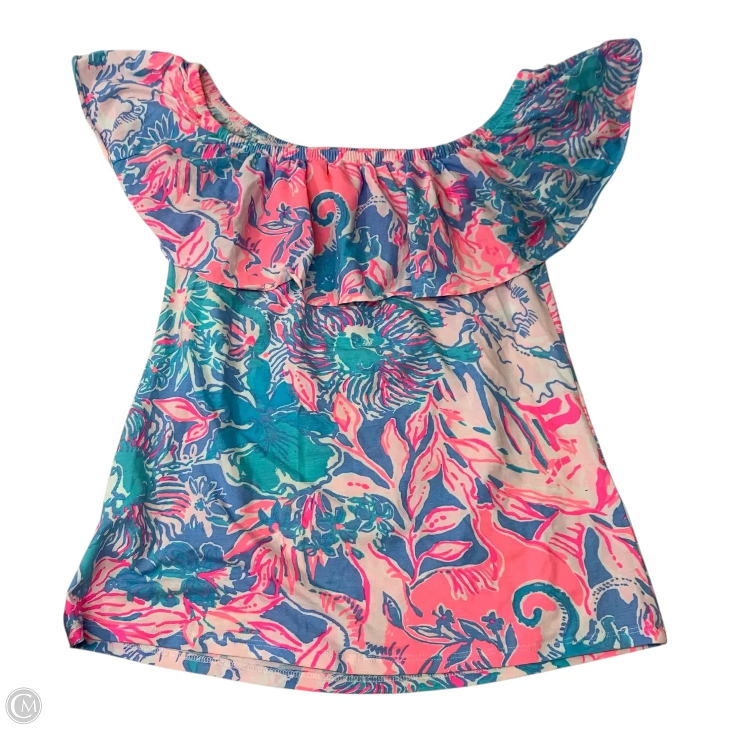 Top Sleeveless Designer By Lilly Pulitzer In Blue & Pink, Size: Xs