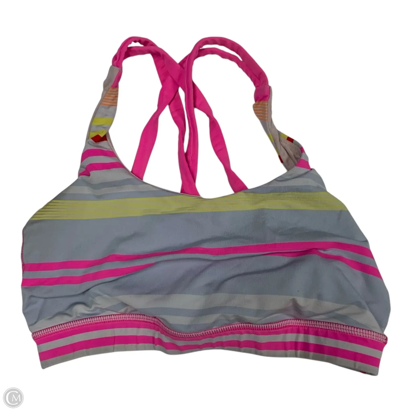 Athletic Bra By Lululemon In Striped Pattern, Size: S