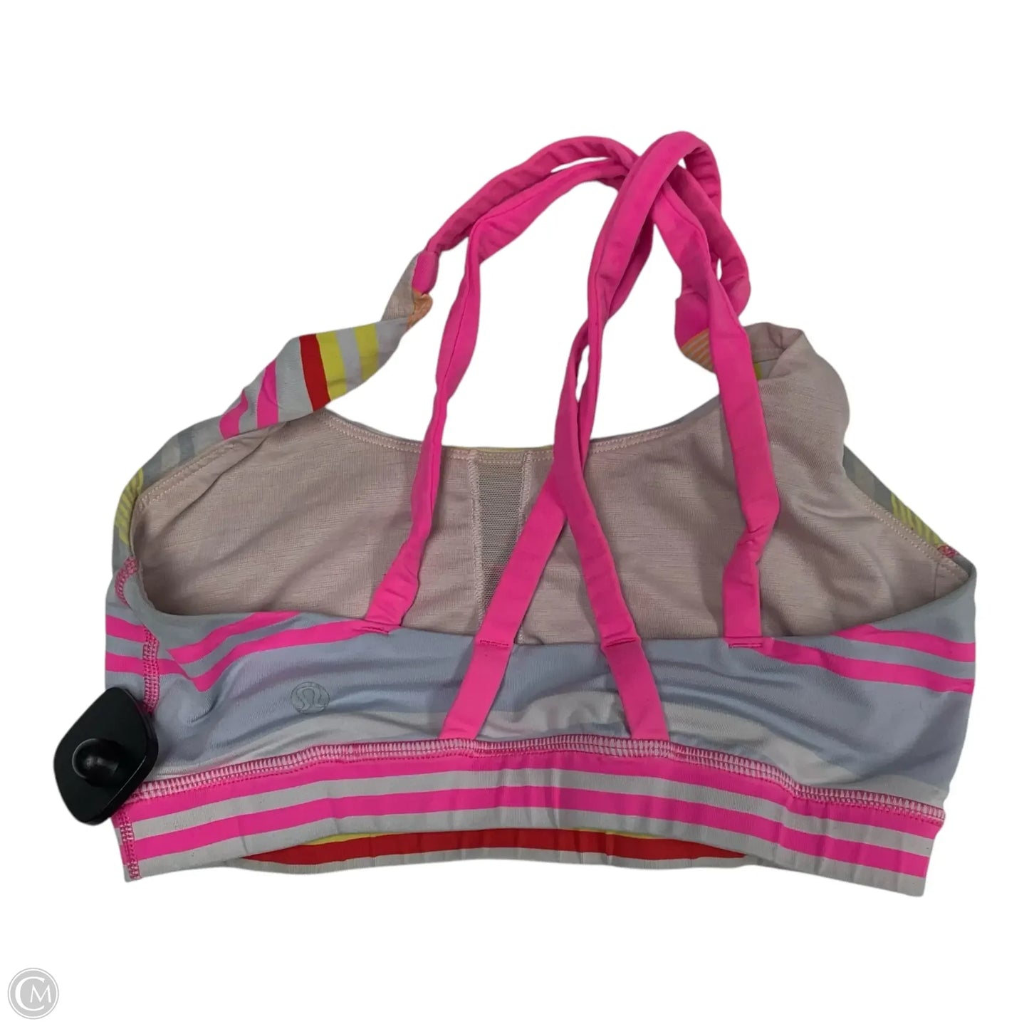 Athletic Bra By Lululemon In Striped Pattern, Size: S