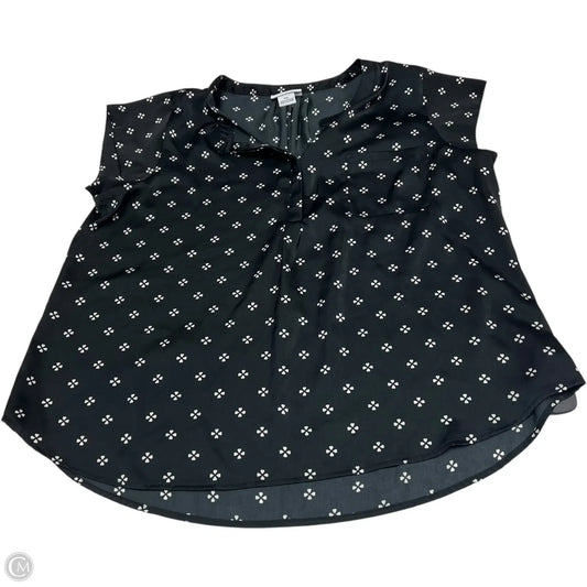 Top Short Sleeve By Liz Claiborne In Black, Size: Xlp