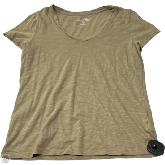 Top Short Sleeve Basic By Universal Thread In Beige, Size: M