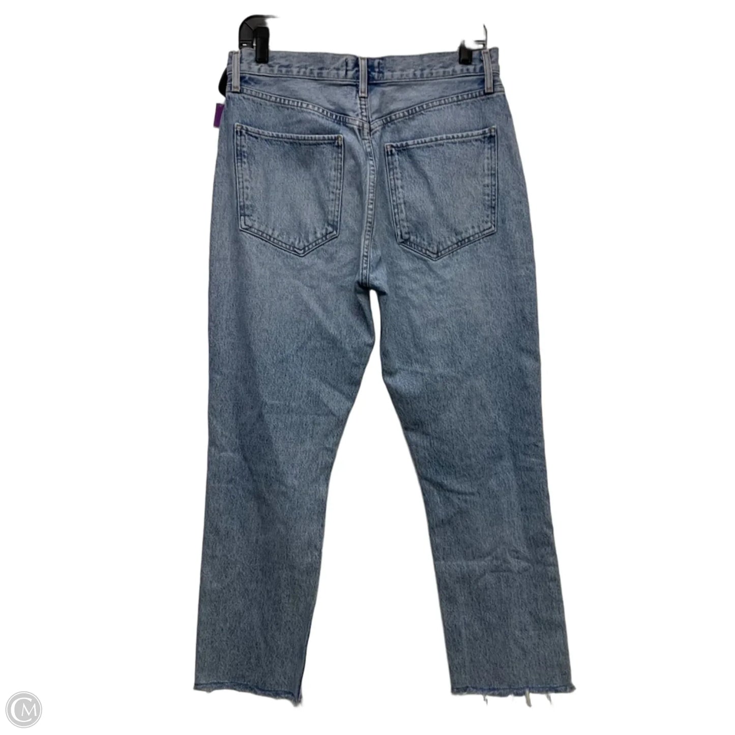 Jeans Straight By Agolde In Blue Denim, Size: 8
