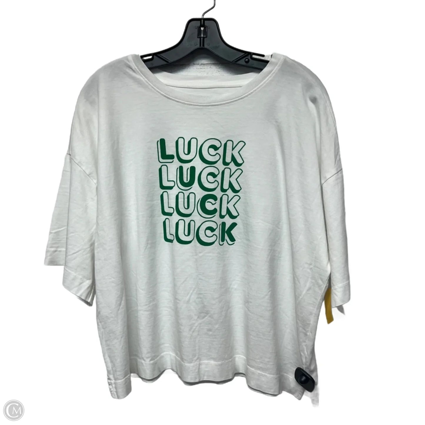 Top Short Sleeve By Loft In White, Size: Xl
