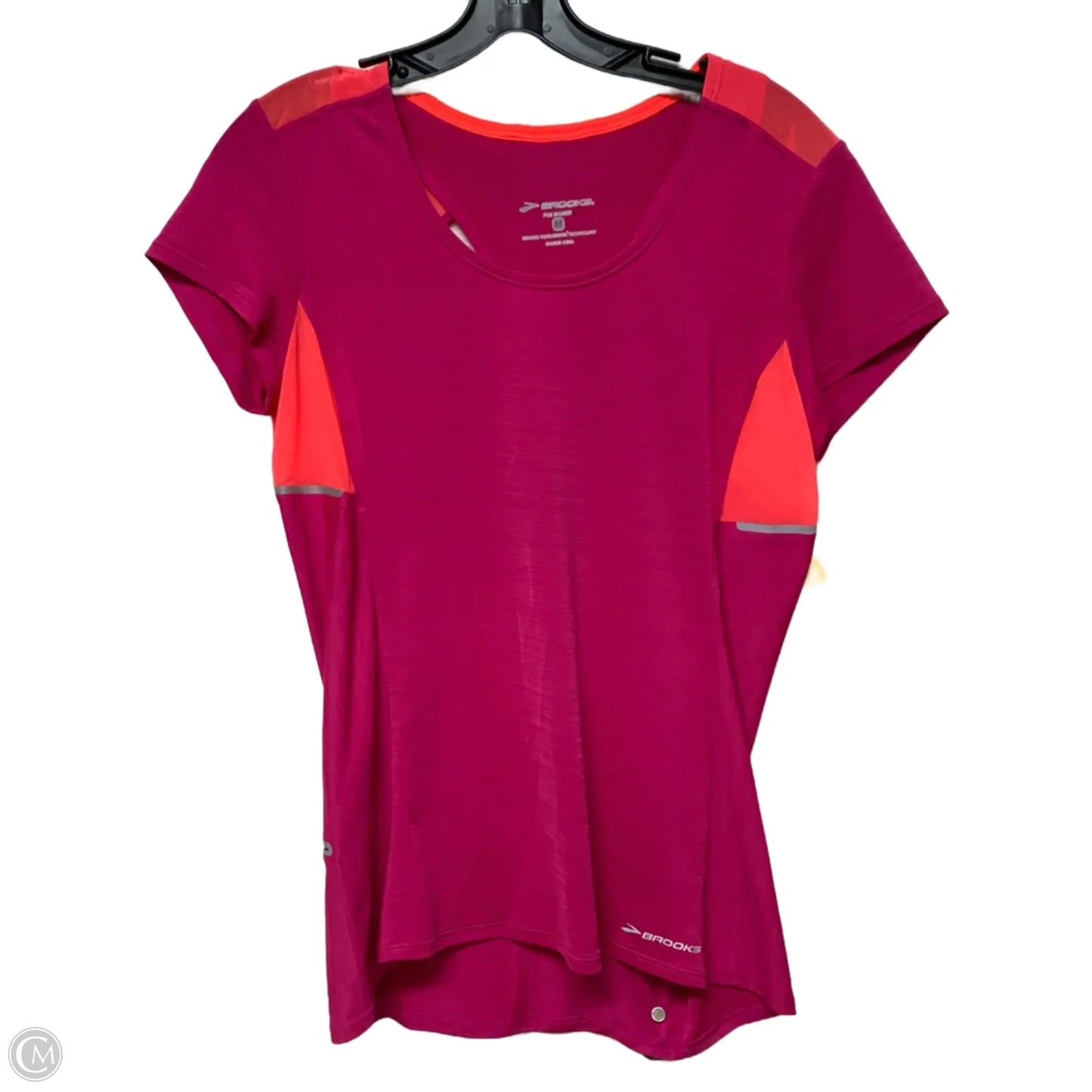 Athletic Top Short Sleeve By Brooks In Purple, Size: M