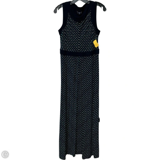 Dress Casual Maxi By Lands End In Blue & Green, Size: M