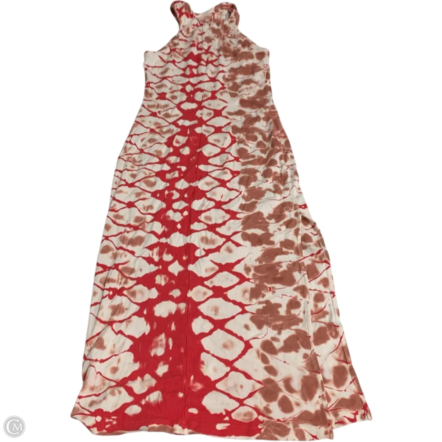 Dress Casual Midi By Young Fabulous & Broke In Red & Tan, Size: M