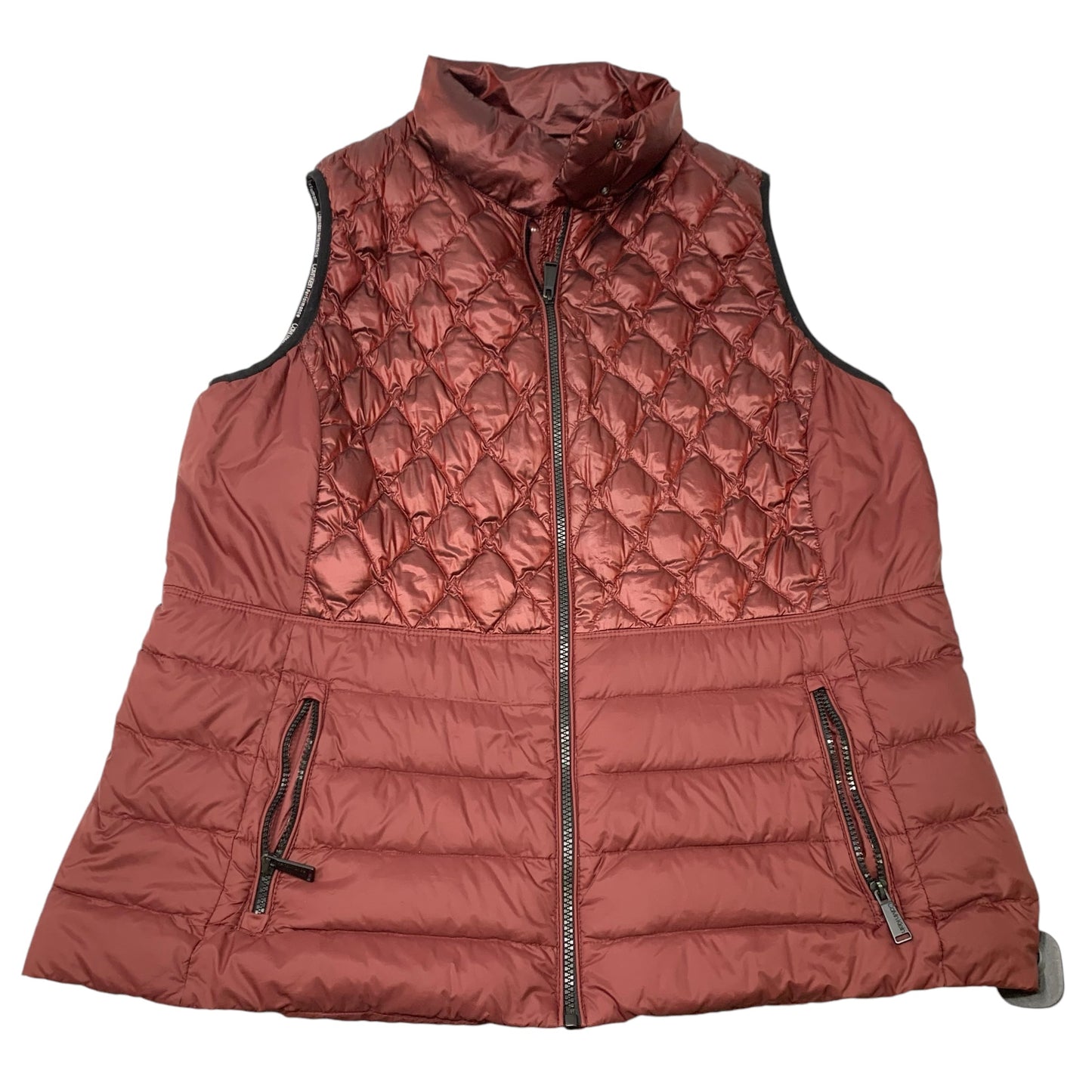 Vest Puffer & Quilted By Calvin Klein In Red, Size: 1x