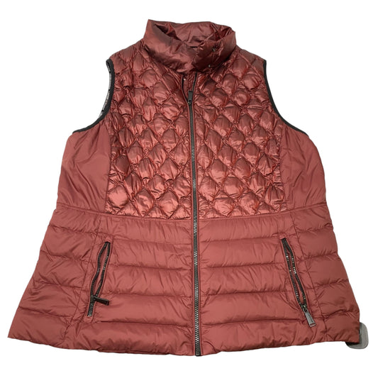 Vest Puffer & Quilted By Calvin Klein In Red, Size: 1x