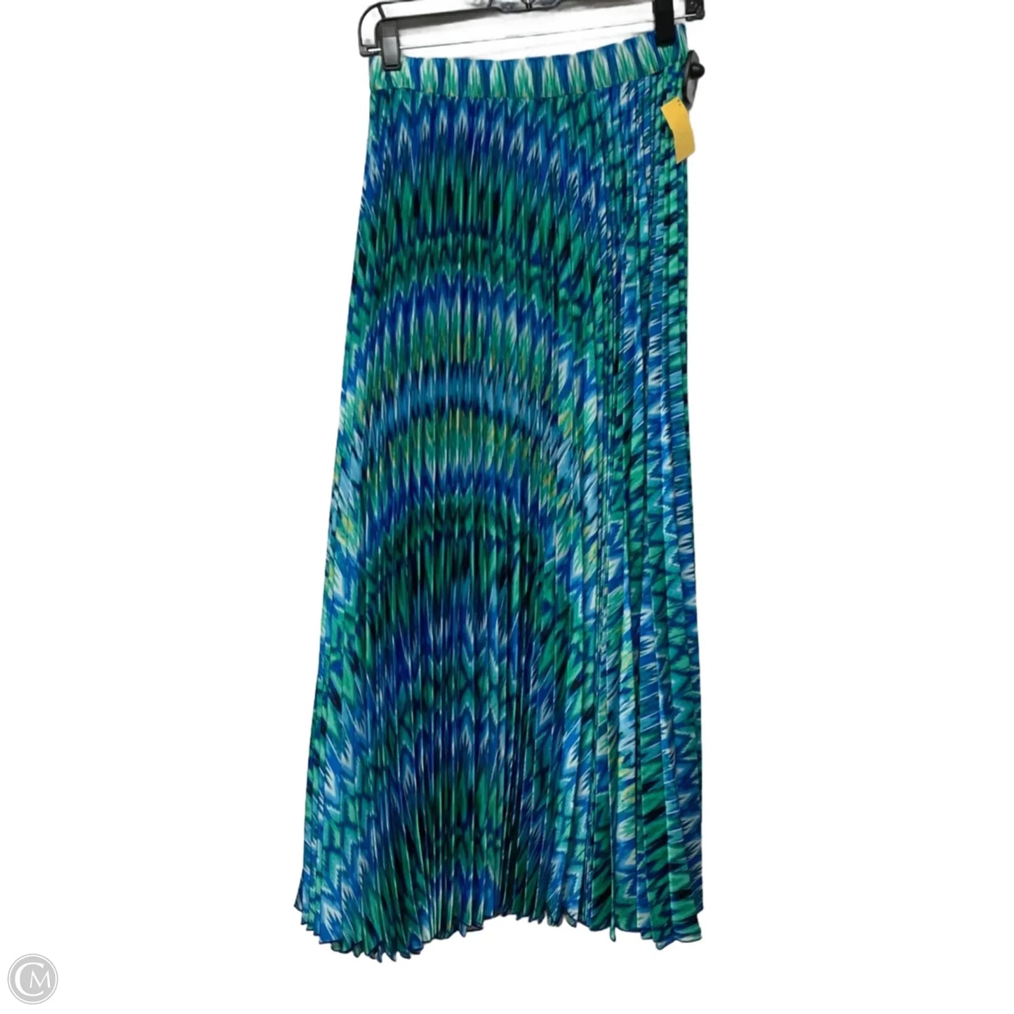 Skirt Midi By Chicos In Blue & Green, Size: Xl