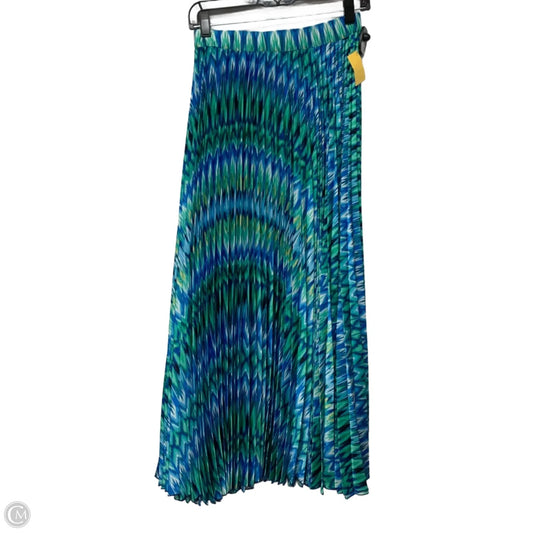 Skirt Midi By Chicos In Blue & Green, Size: Xl