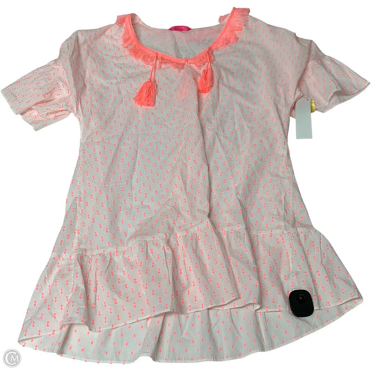 Dress Designer By Lilly Pulitzer In Pink & White, Size: L