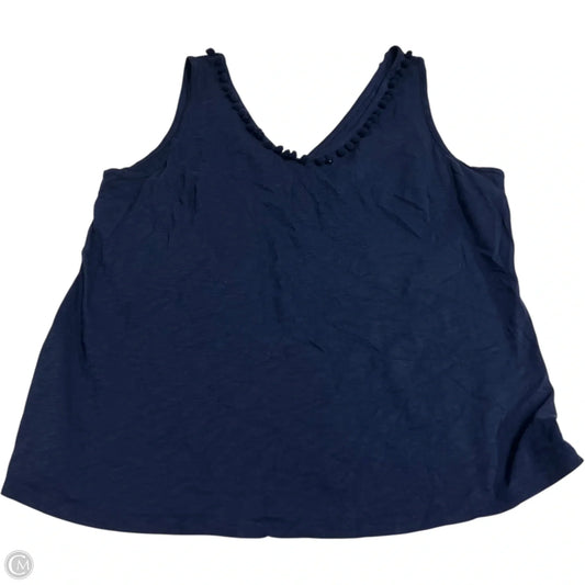 Top Sleeveless Designer By Lilly Pulitzer In Navy, Size: 1x
