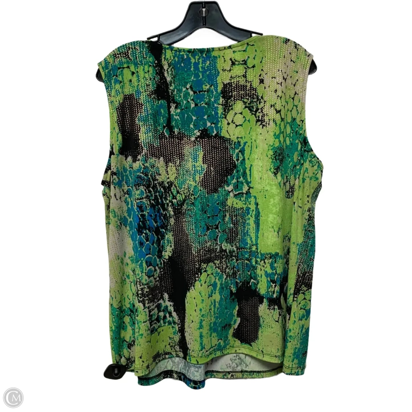 Top Sleeveless By Kasper In Green, Size: 1x