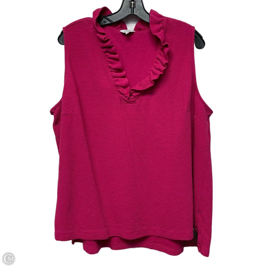 Top Sleeveless By Crown And Ivy In Pink, Size: 2x