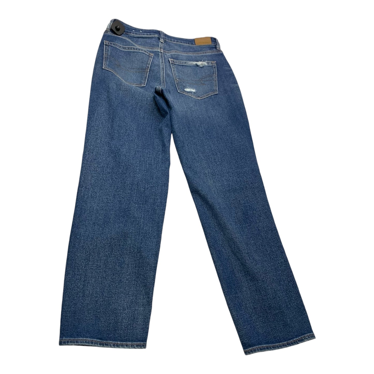 Jeans Straight By American Eagle In Blue Denim, Size: 4