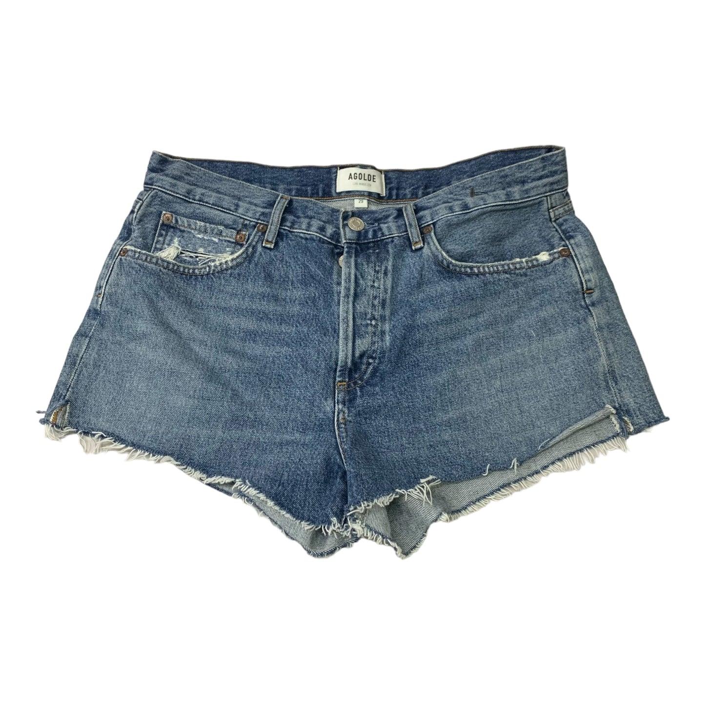 Shorts Designer By Agolde In Blue Denim, Size: 8