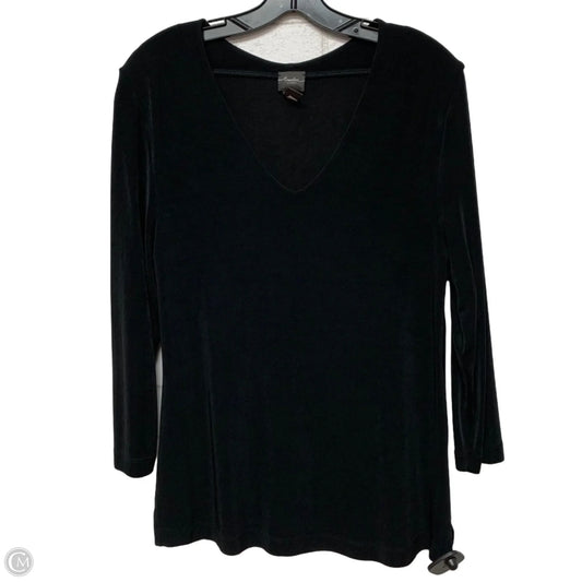 Top Long Sleeve By Chicos In Black, Size: L