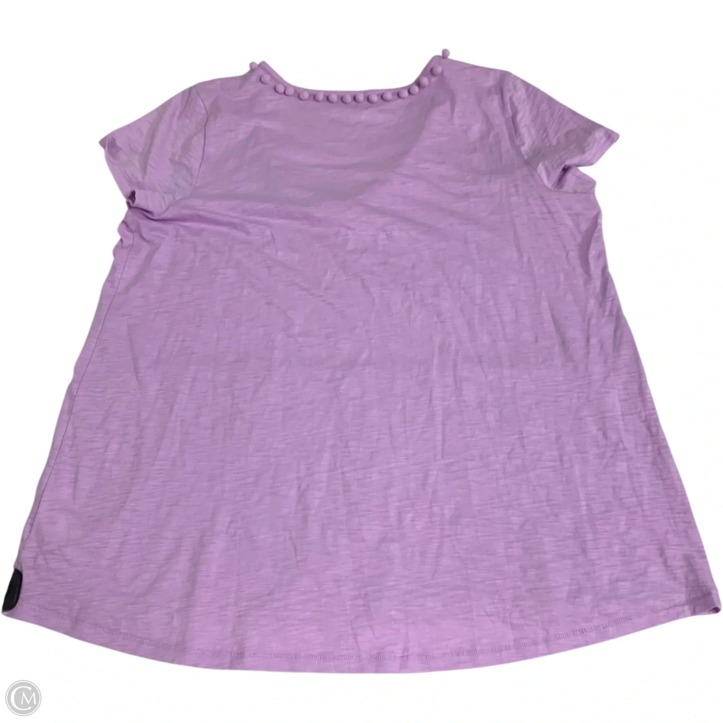 Top Short Sleeve Designer By Lilly Pulitzer In Purple, Size: Xl